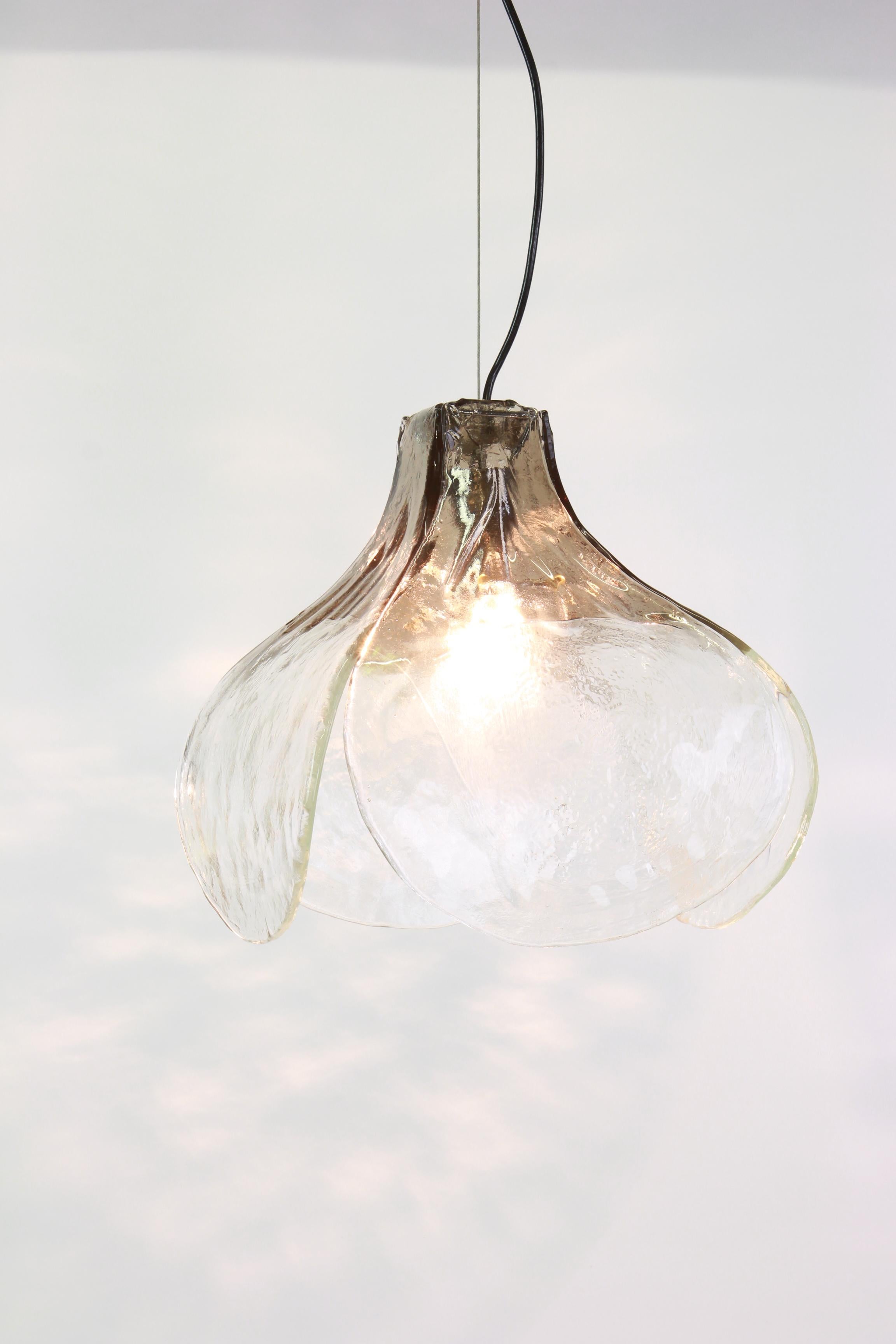 Mid-Century Modern Murano Pendant Light Designed by Carlo Nason for Mazzega, 1970s