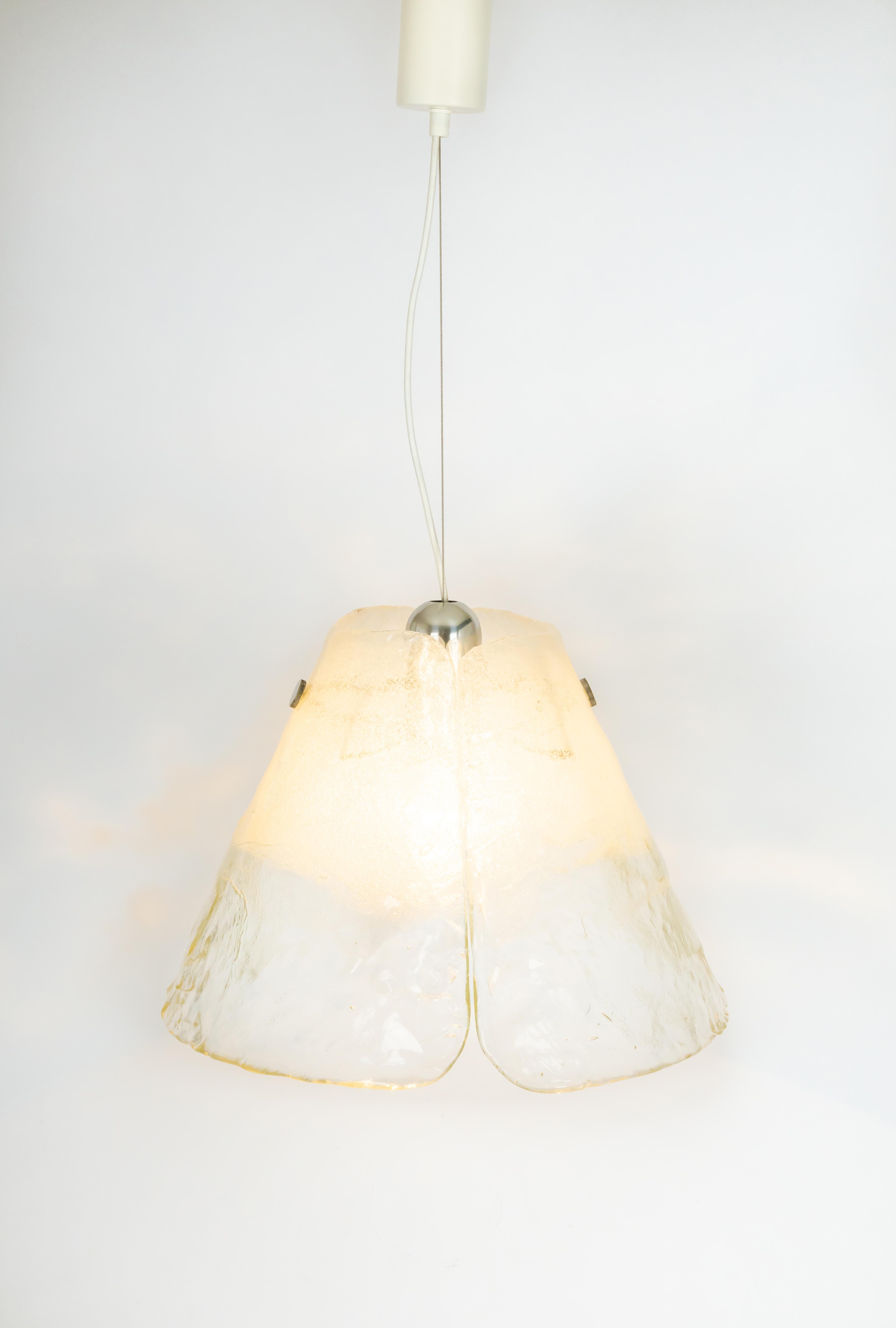 Mid-Century Modern Murano Pendant Light Designed by Carlo Nason for Mazzega, 1970s