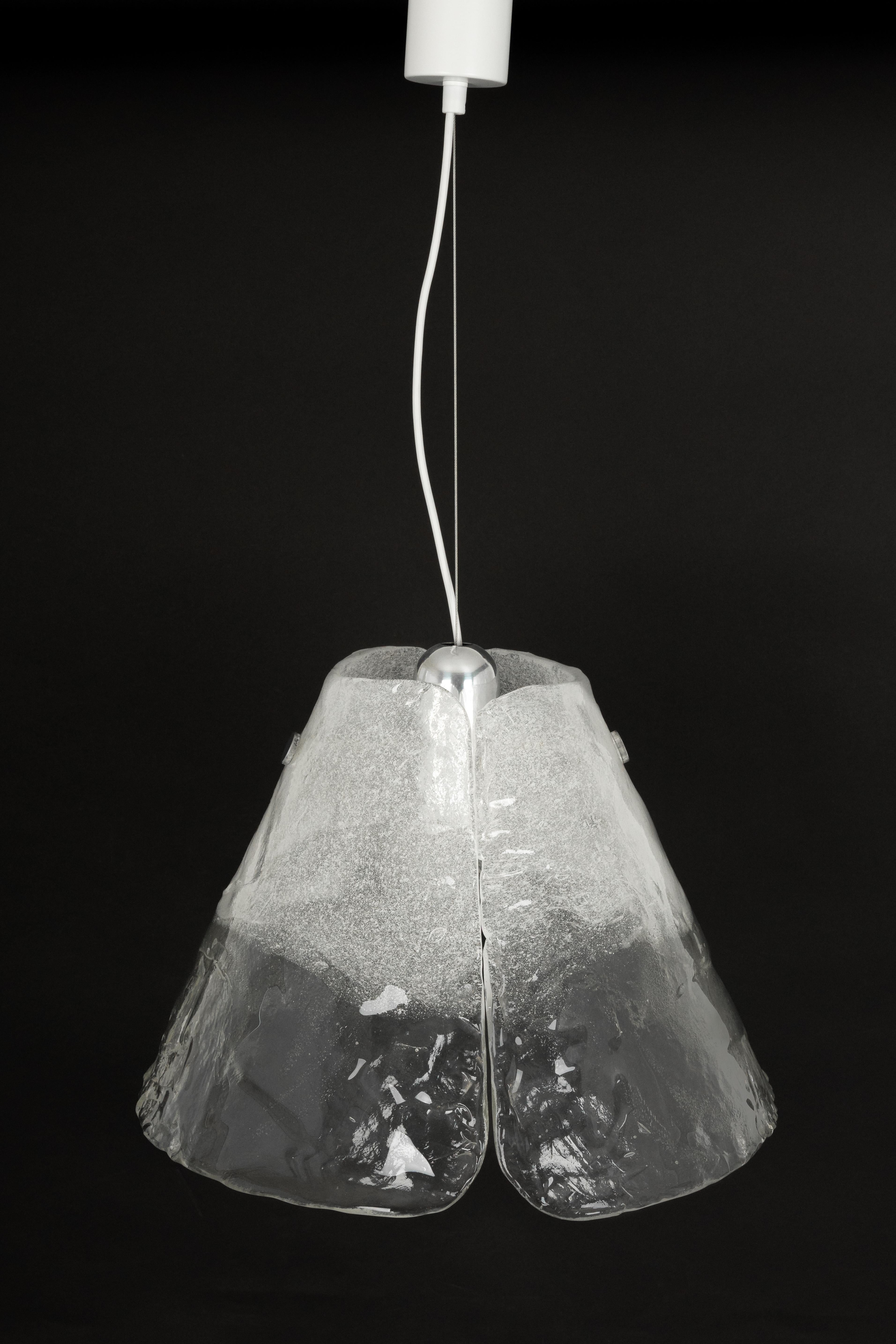 Late 20th Century Murano Pendant Light Designed by Carlo Nason for Mazzega, 1970s