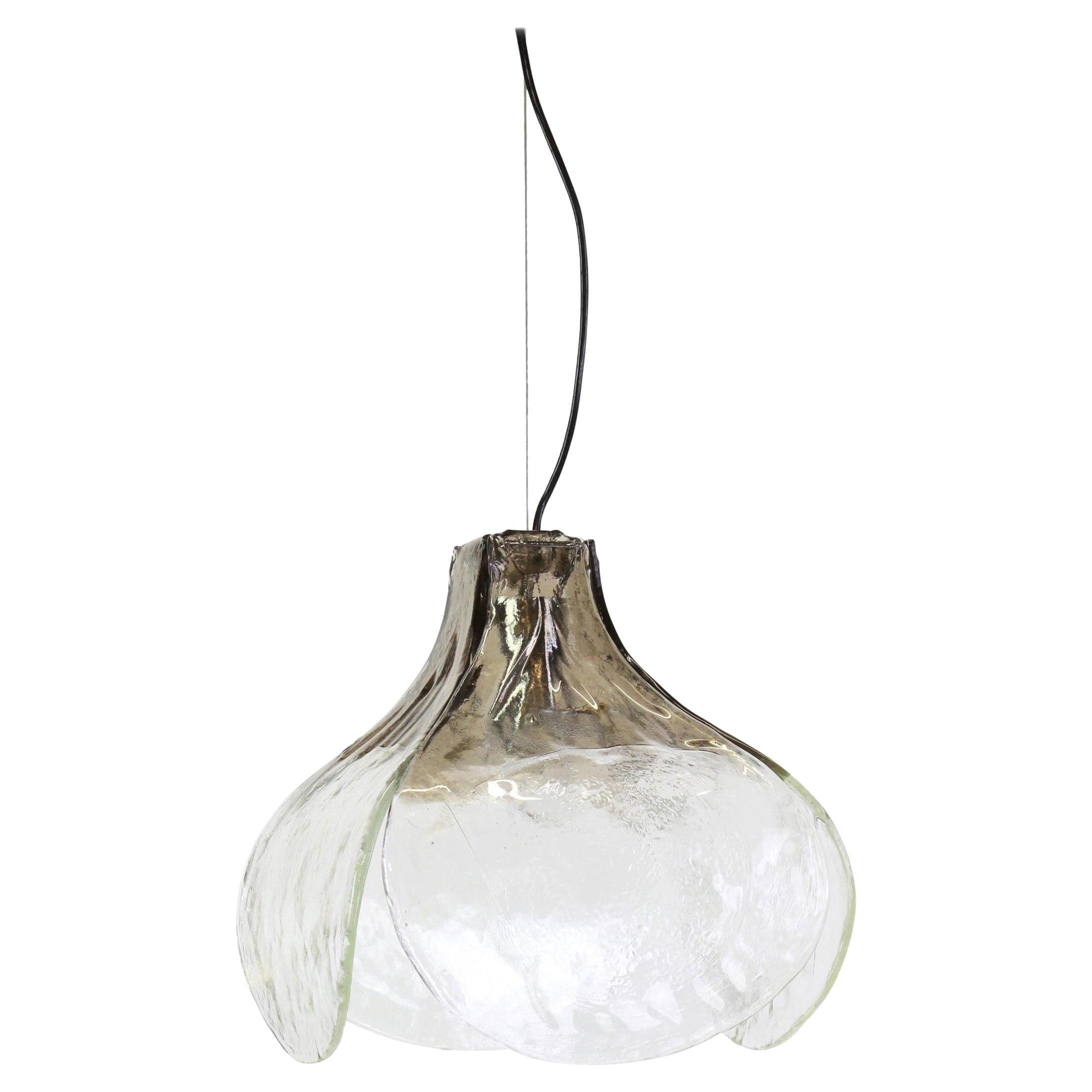 Lampe à suspension Murano Designée par Carlo Nason pour Mazzega, 1970