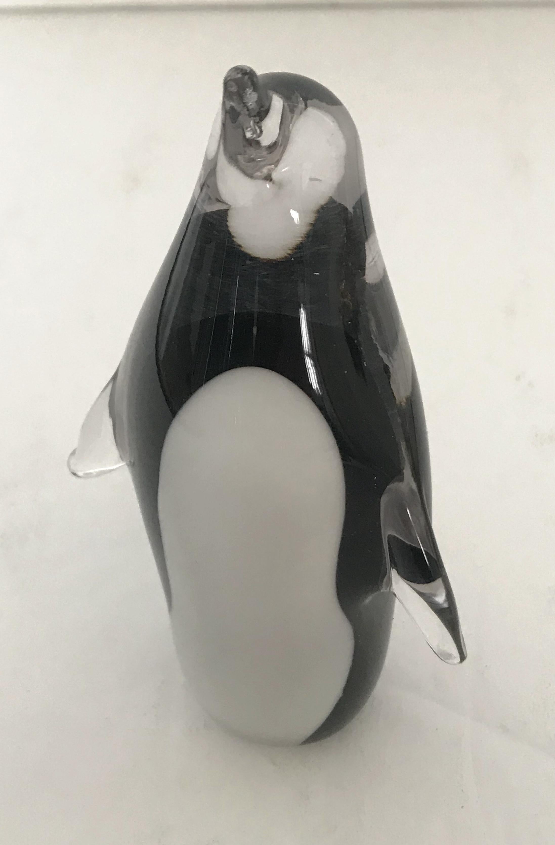 Modern Murano Penguin Sculpture For Sale