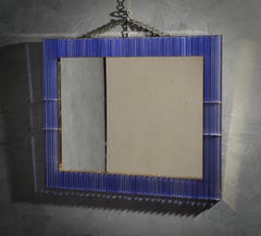 Espejo de pared de Murano de cristal bígaro y latón de mediados de siglo, 1980