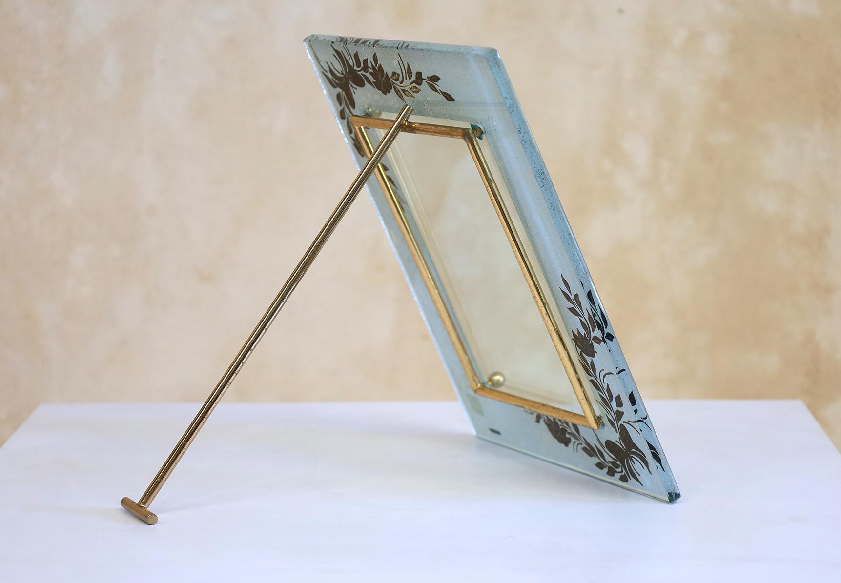 Hand-Crafted Murano Picture Frame by Burber For Sale