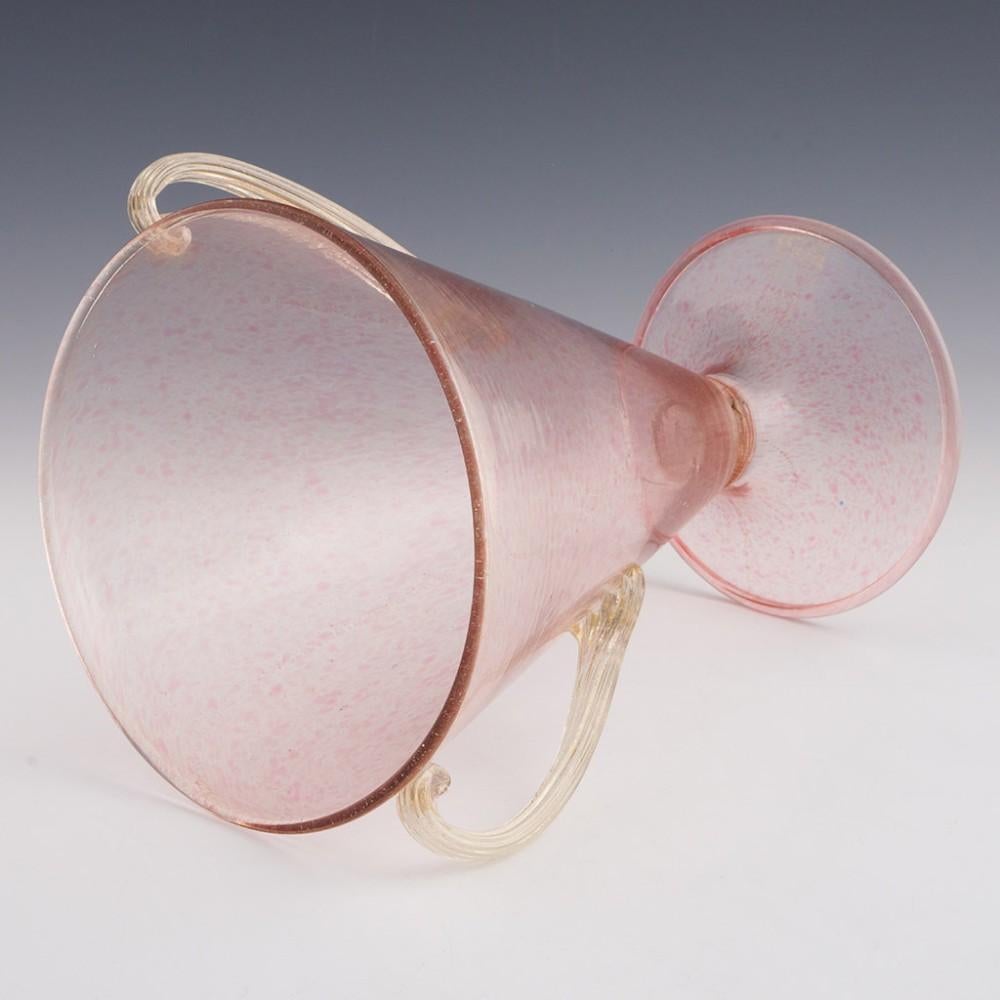 Vaso di Murano rosa a macchie e avventurina In condizioni buone in vendita a Tunbridge Wells, GB