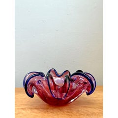 Schale aus rosa und blauem Murano-Glas