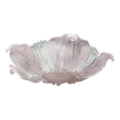Rosa und klare Murano-Graniglia-Halterung von Sylcom
