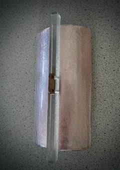 Murano Pink Art Glass Mid-Century Wall Light and Sconces, 2020