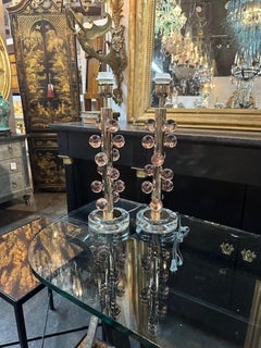 Murano Pink Ball Lamps