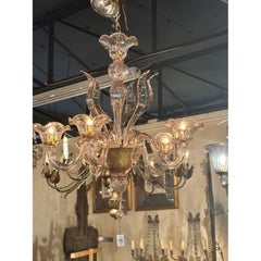 Murano Pink Bubble Glass Chandelier