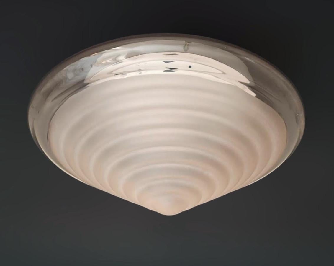 Mid-Century Modern Murano Pink Flush Mount / Sconce For Sale