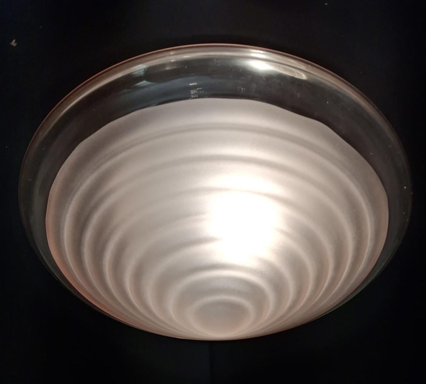 Blown Glass Murano Pink Flush Mount / Sconce For Sale