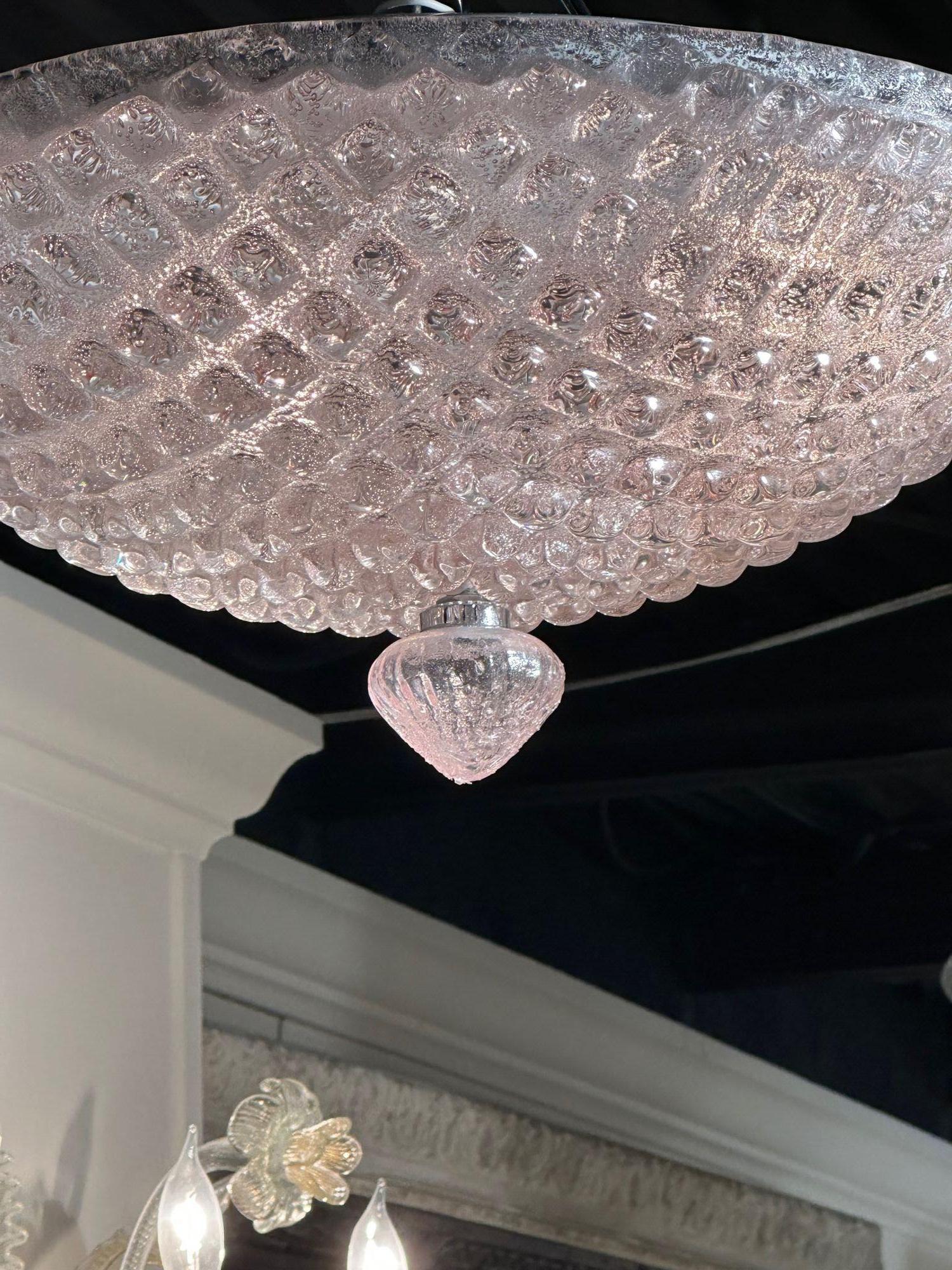 pink flush mount chandelier