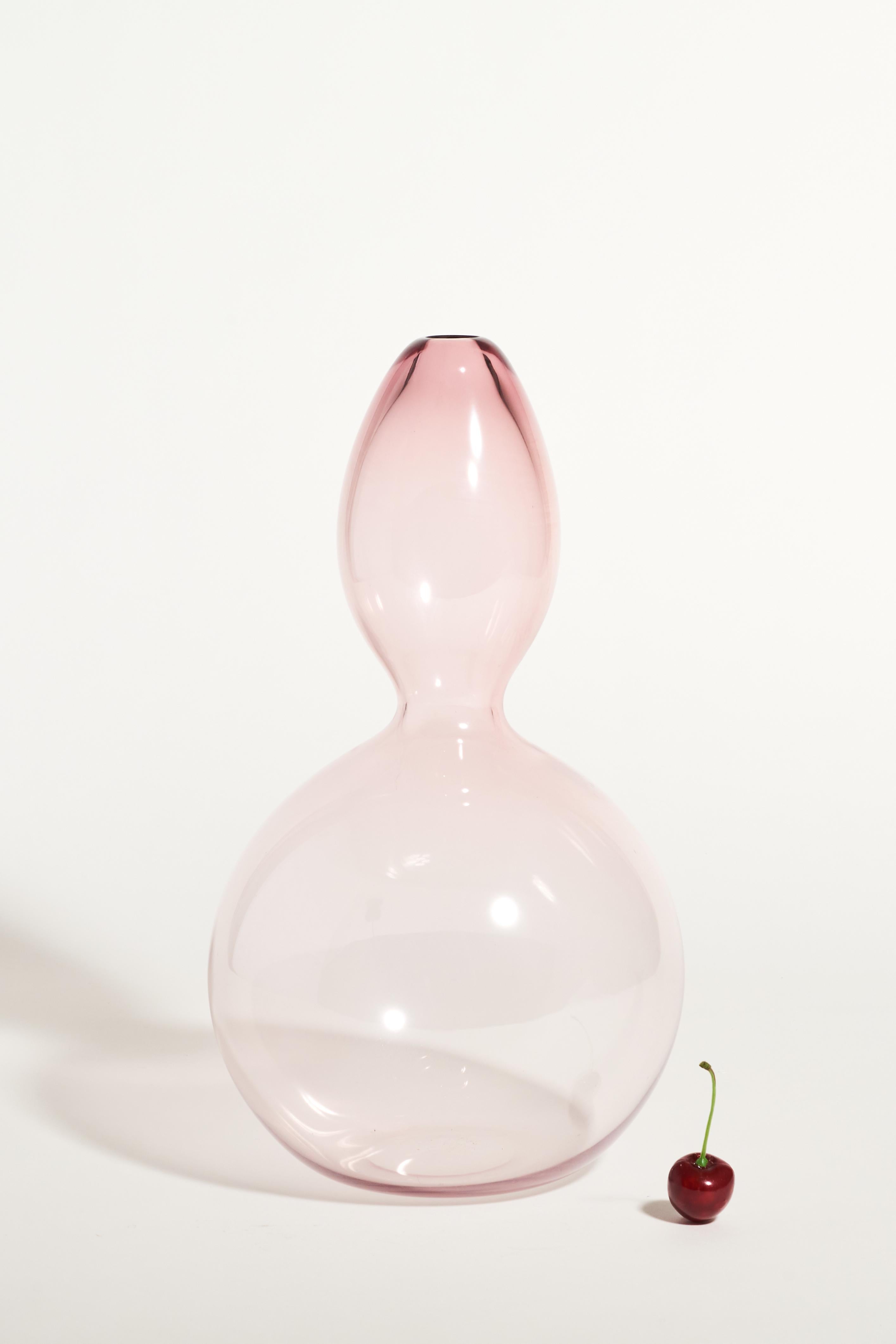 Mid-20th Century Murano Pink Hourglass Vase