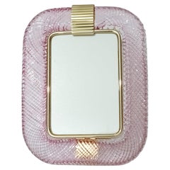 Murano Pink Photo Frame by Barovier e Toso, 2 Available