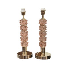 Lampes Rostrada rose de Murano