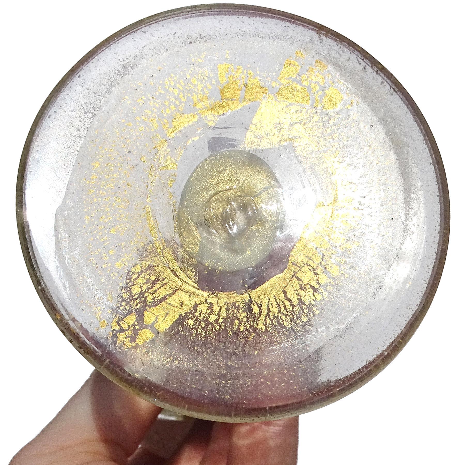 Murano Rosa Weiß Gold Flecken Italienische Kunst Glas Mann Frau Figuren Skulpturen im Angebot 4