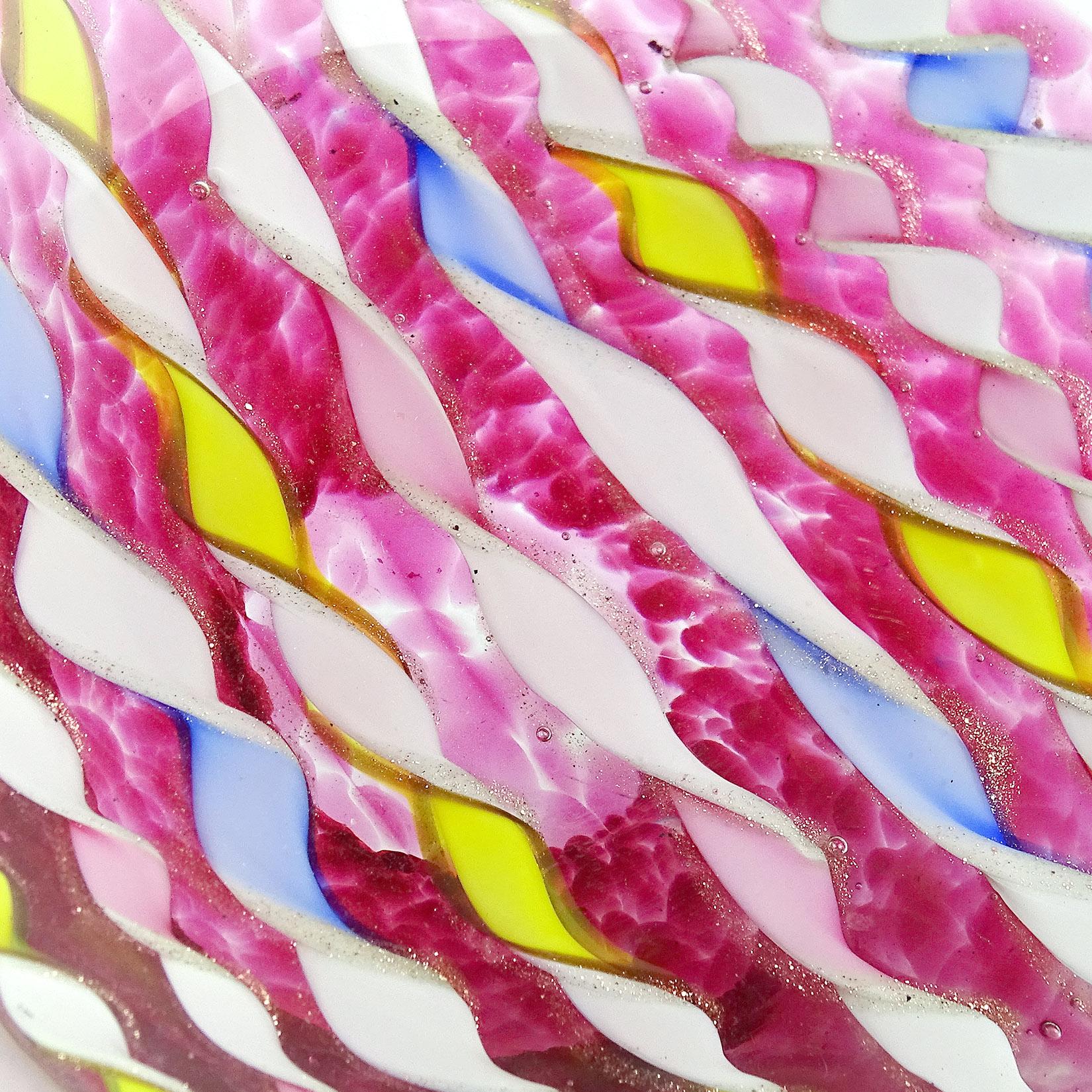 pink murano glass bowl