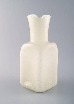 Murano Pitcher with Handle in Light Mouth Blown Artificial Glass, 1960s