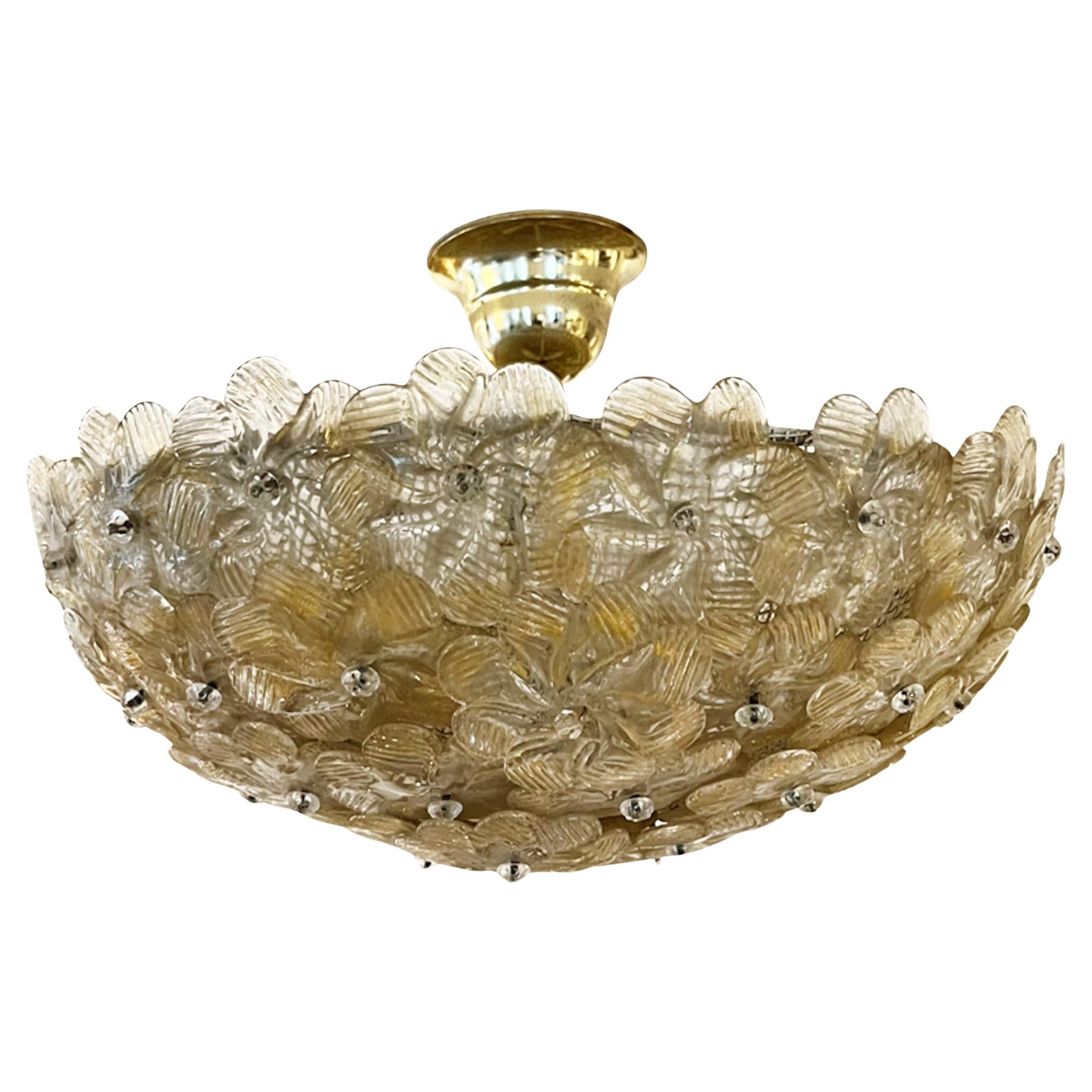Murano Plafonnier by Barovier & Toso, Italy For Sale
