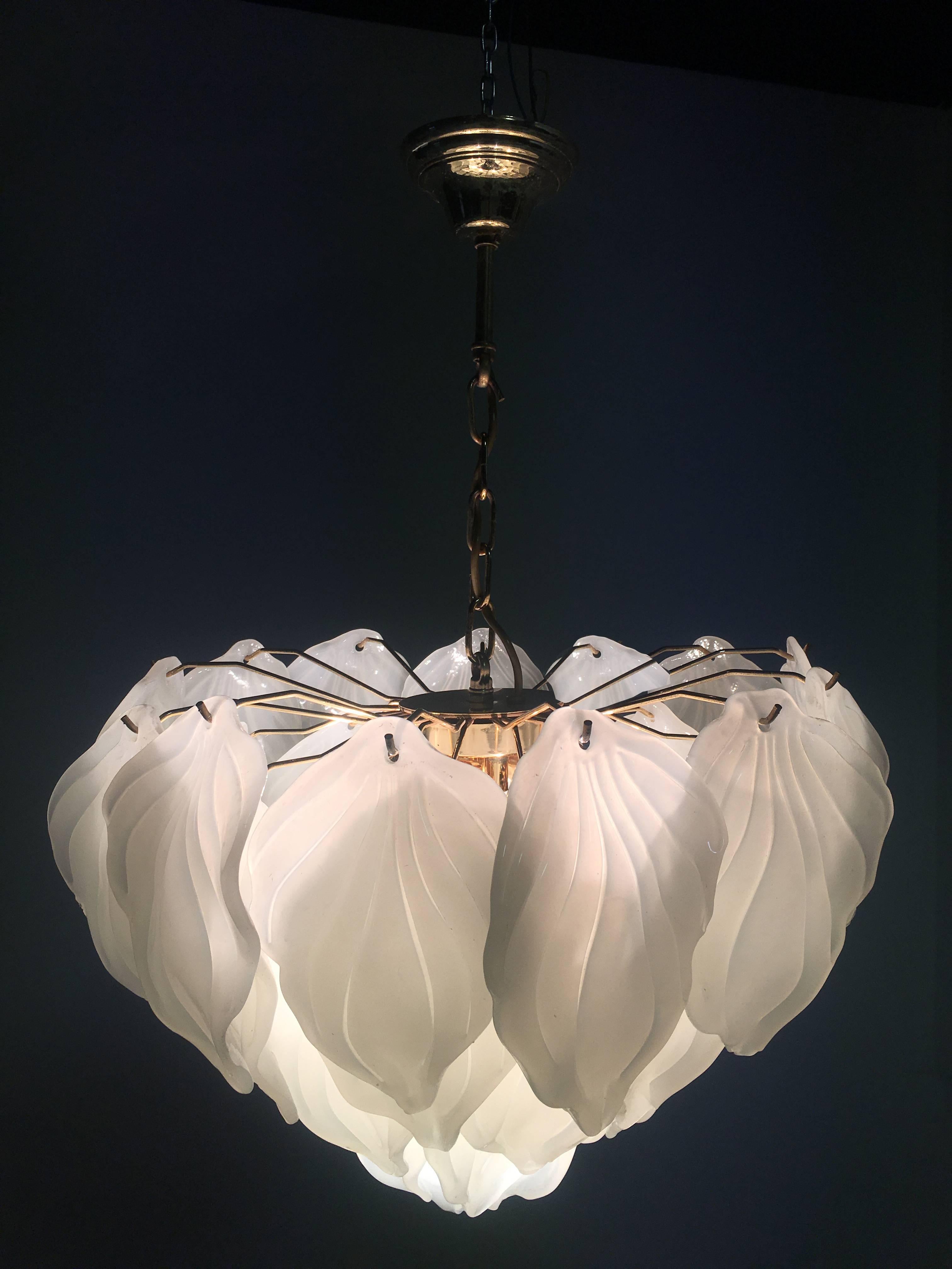 Murano Polar Ice Chandelier, 1970 In Excellent Condition In Budapest, HU