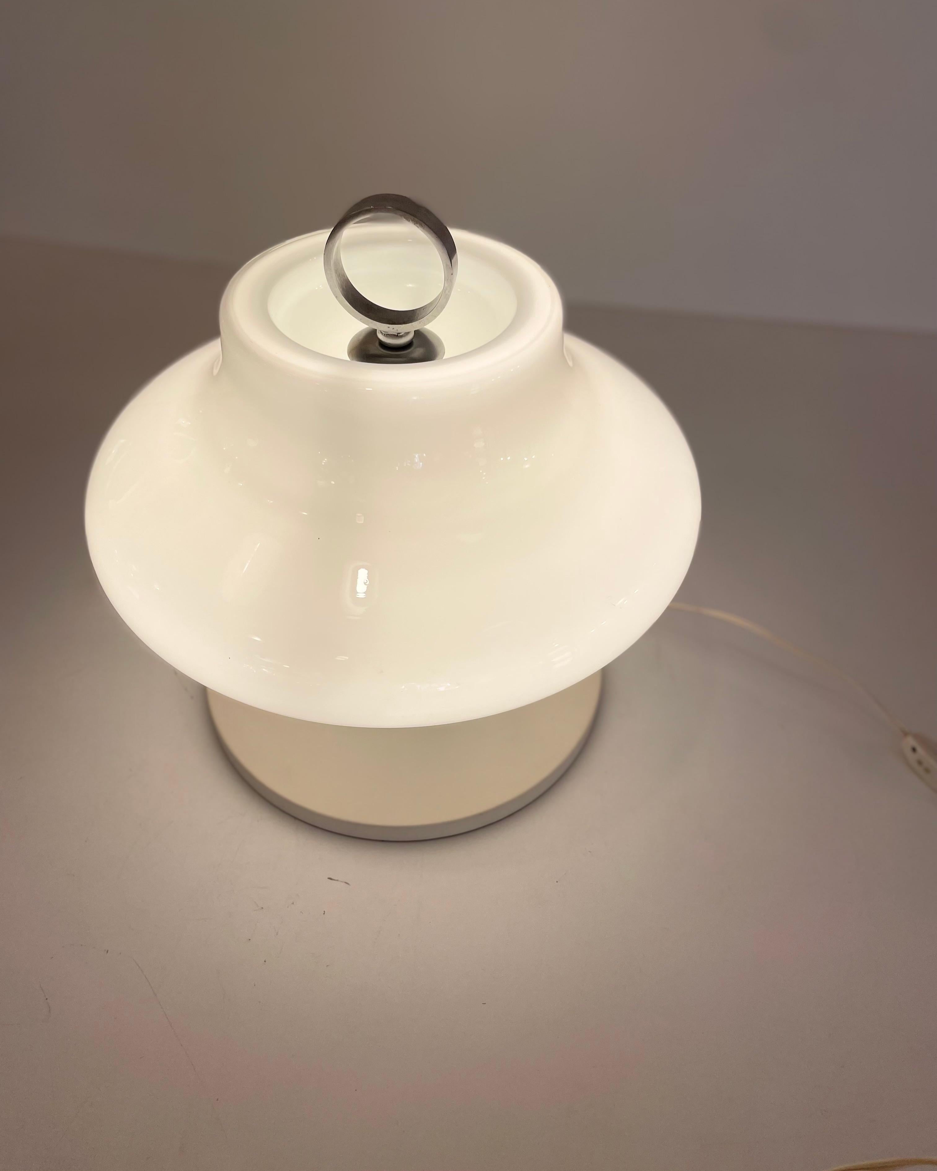 Enameled Murano Portable Table Lamp, 1960s For Sale