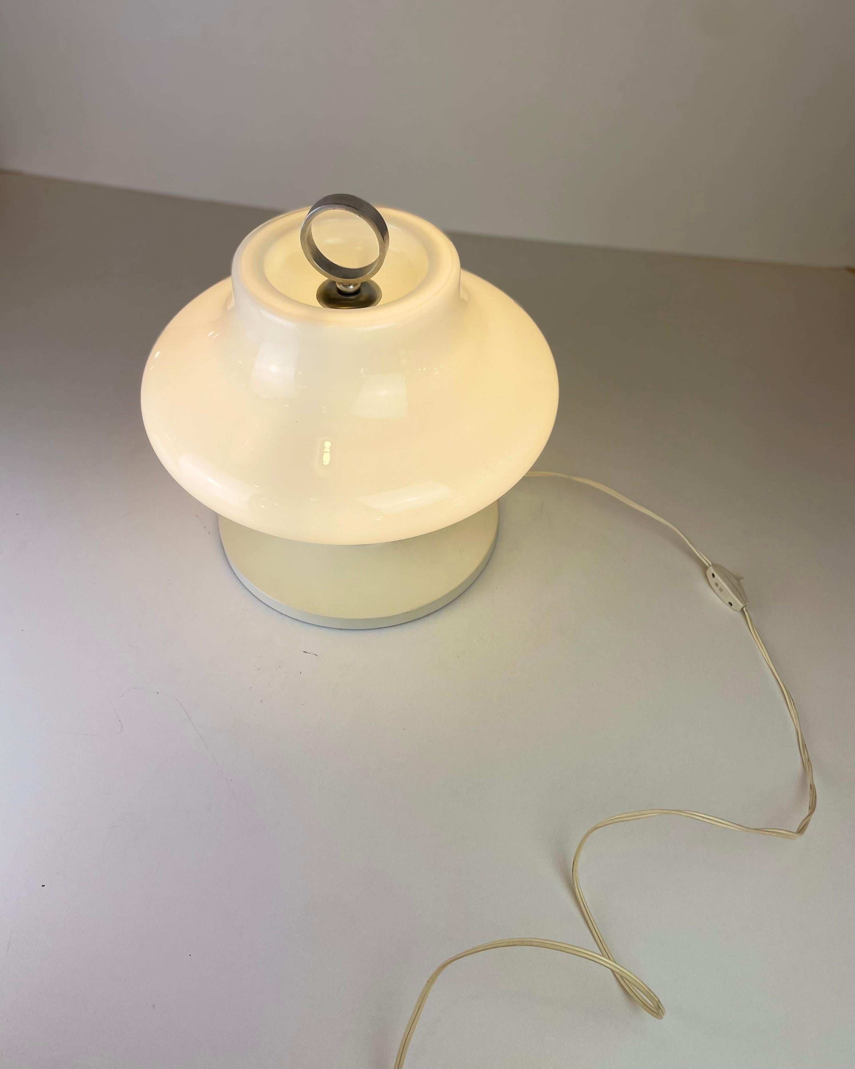 Metal Murano Portable Table Lamp, 1960s For Sale