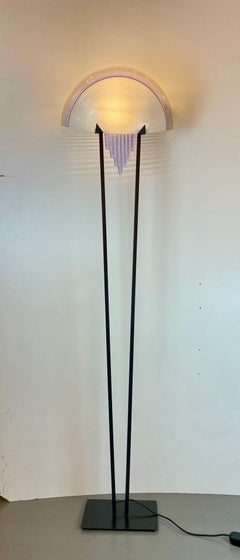 Murano Post-Modern Floor Lamp att. To Mazzega, Italy, 1980s