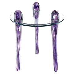 Murano Postmodern Italian Glass Side Table