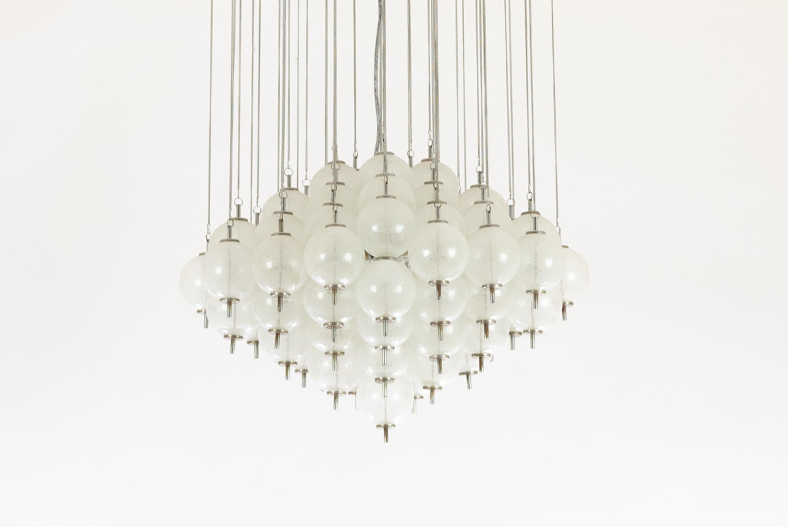 Mid-20th Century Murano Pulegoso Glass Chandelier, 1960s For Sale