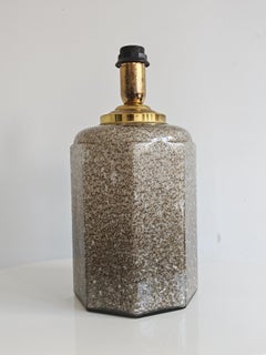 Murano Pulegoso Glass MCM Table Lamp, Italy, 1970s