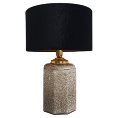 Murano Pulegoso Glass MCM Table Lamp, Italy, 1970s