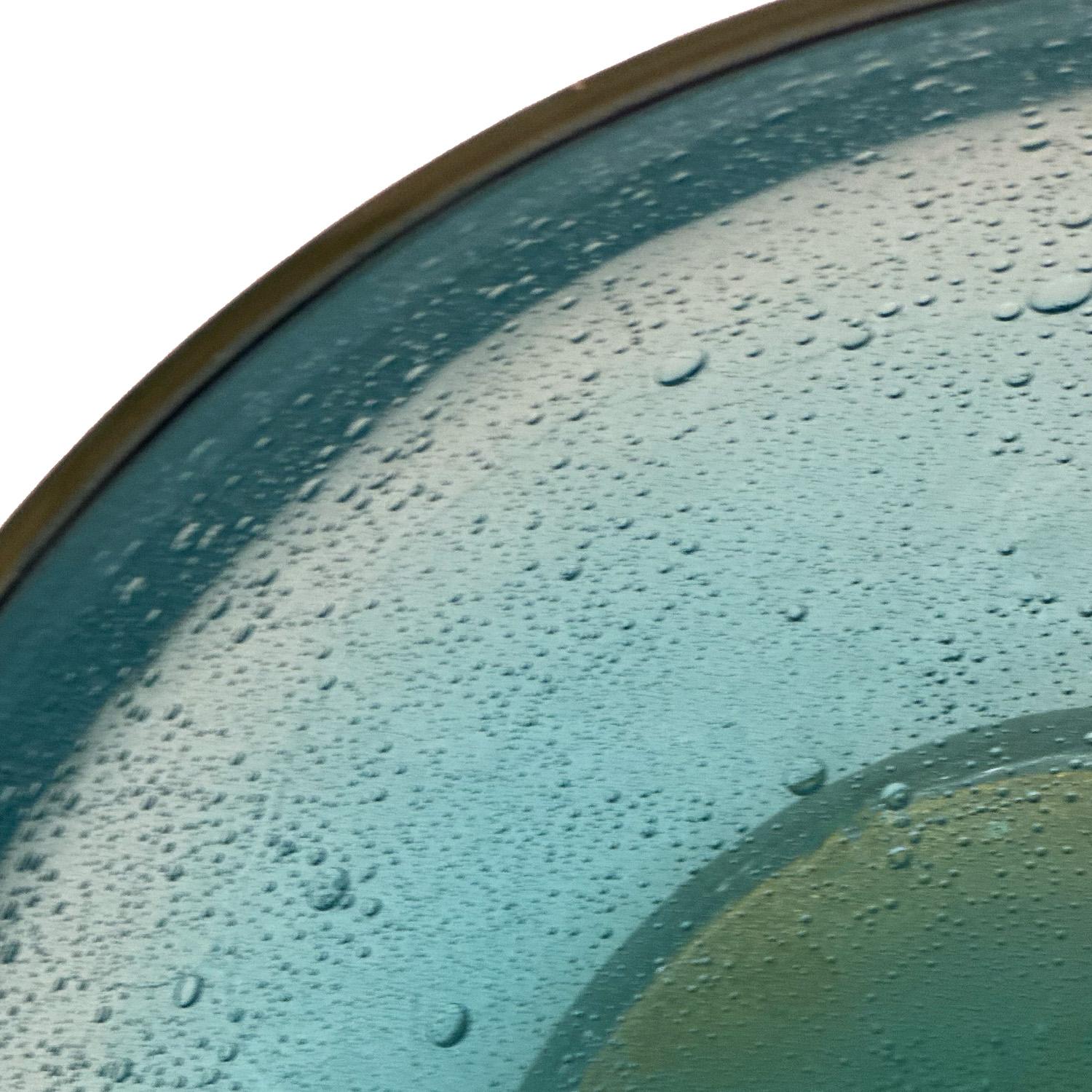 Murano Pulegoso Glass Pedestal Bowl with Gold Inclusions, Made-to-Order Neuf - En vente à New York, NY