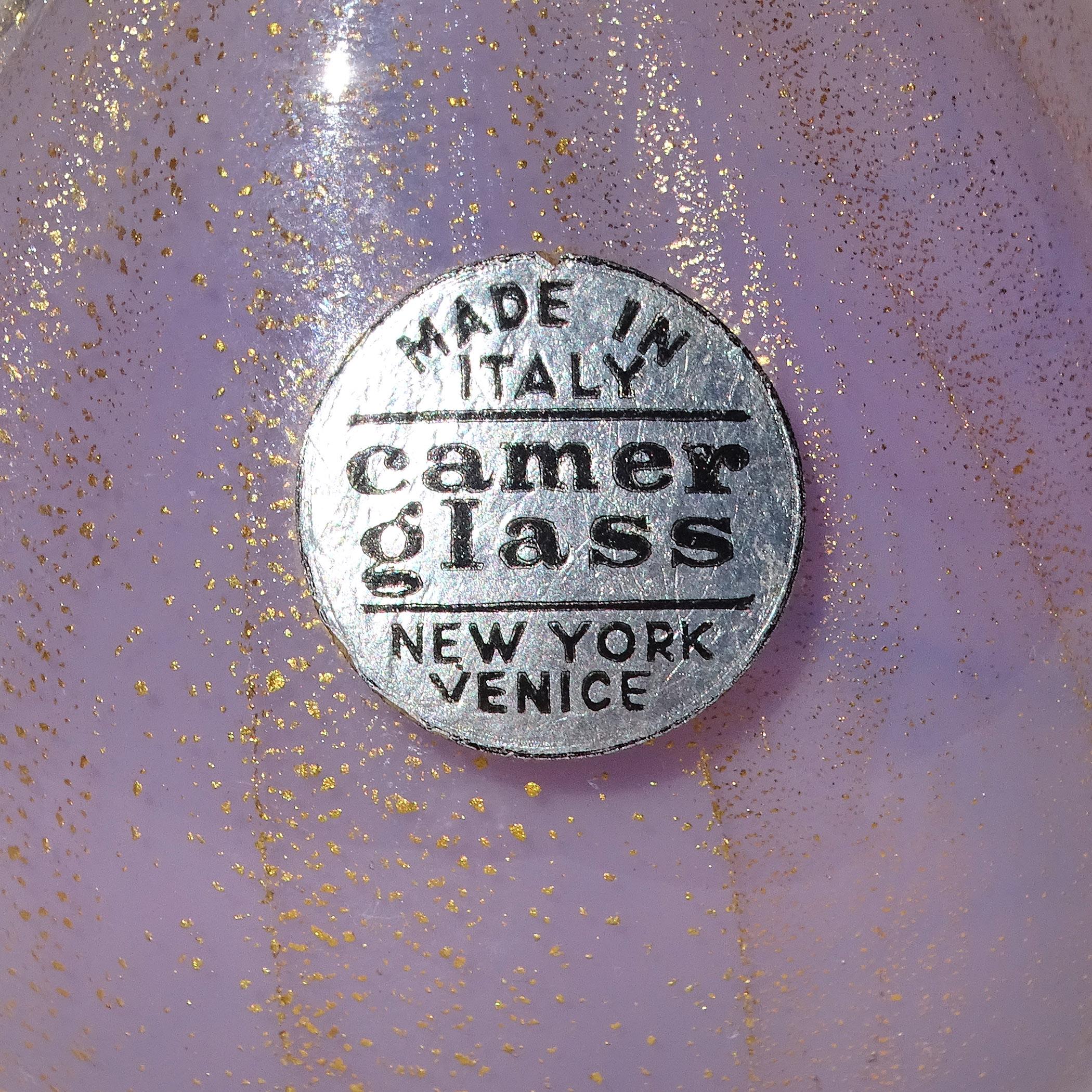 XX secolo Sculture di vetro artistico italiano di Murano con fiocchi d'oro blu porpora e fico di banana in vendita