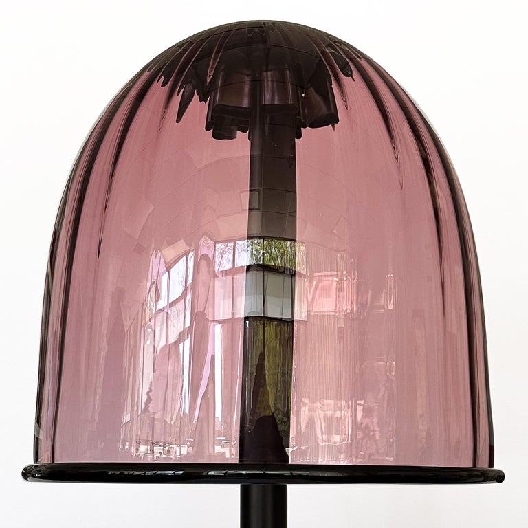 Murano Purple Glass Dome Floor Lamp by Watt and Volt For Sale at 1stDibs