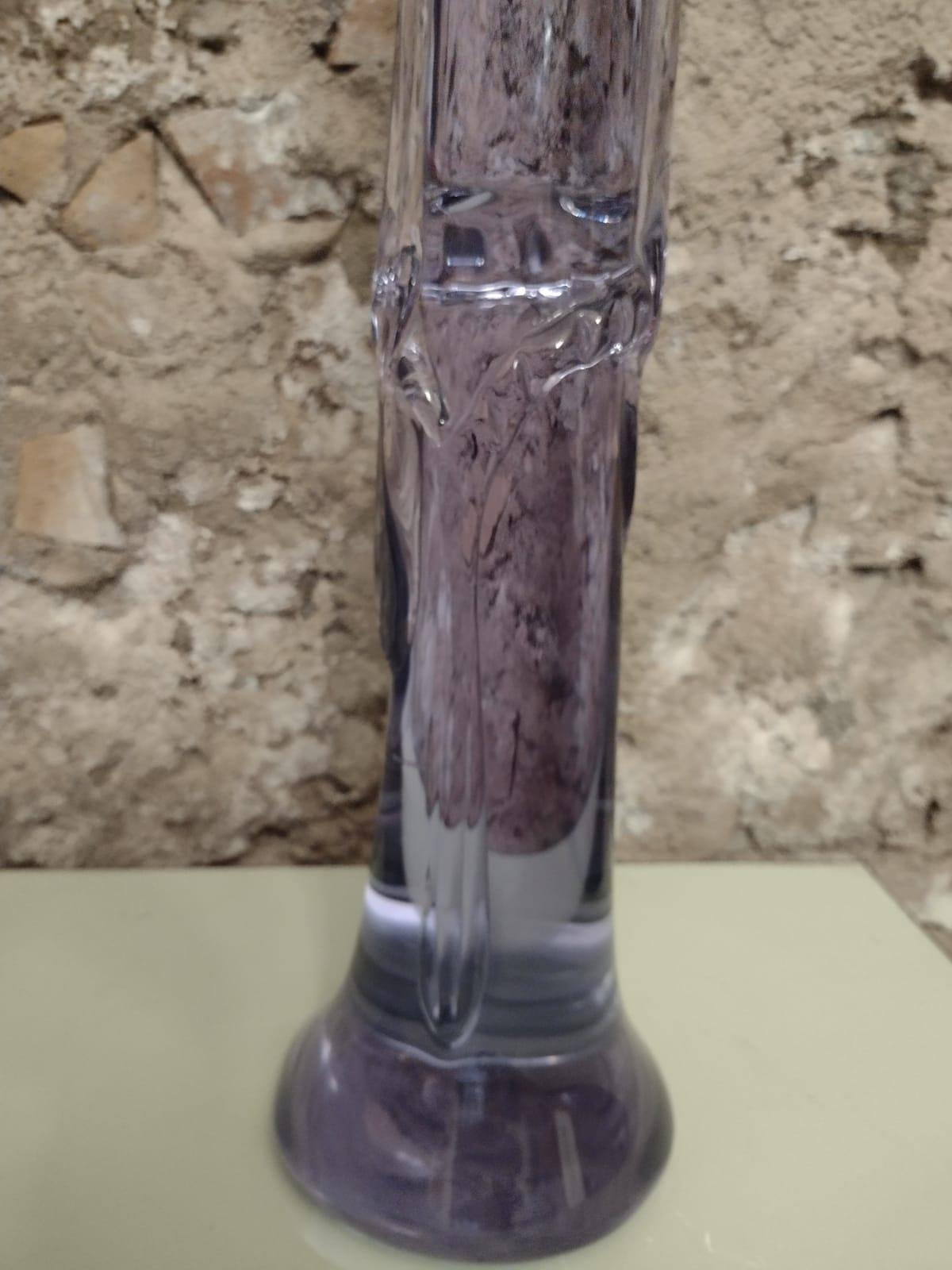 Murano Purple Glass Female Sculpture, Italy 1970 For Sale 1