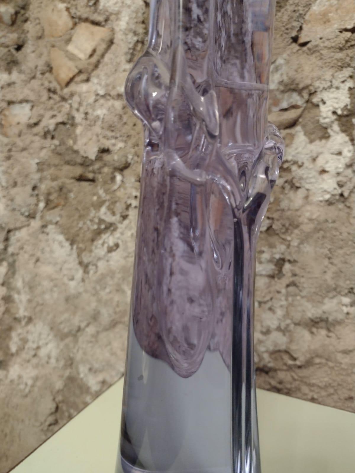 Murano Purple Glass Female Sculpture, Italy 1970 For Sale 4