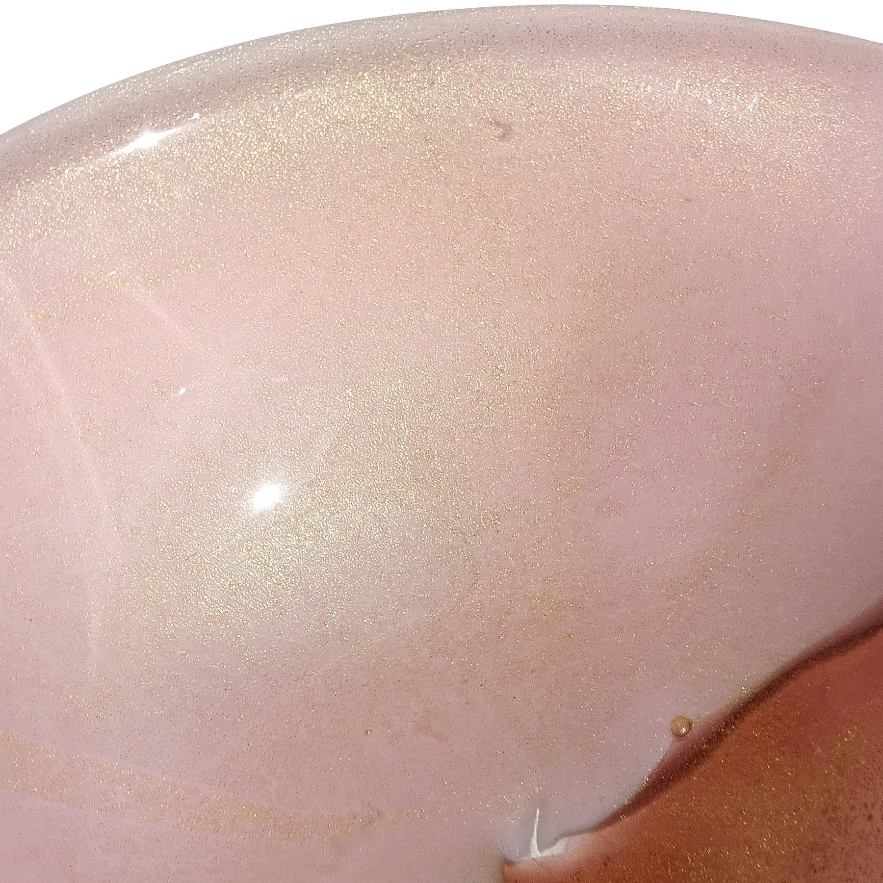 Cuenco Vide Poche Decorativo de Murano Púrpura Oro Fleck Lirio de Calas Vidrio Artístico Italiano en venta 3