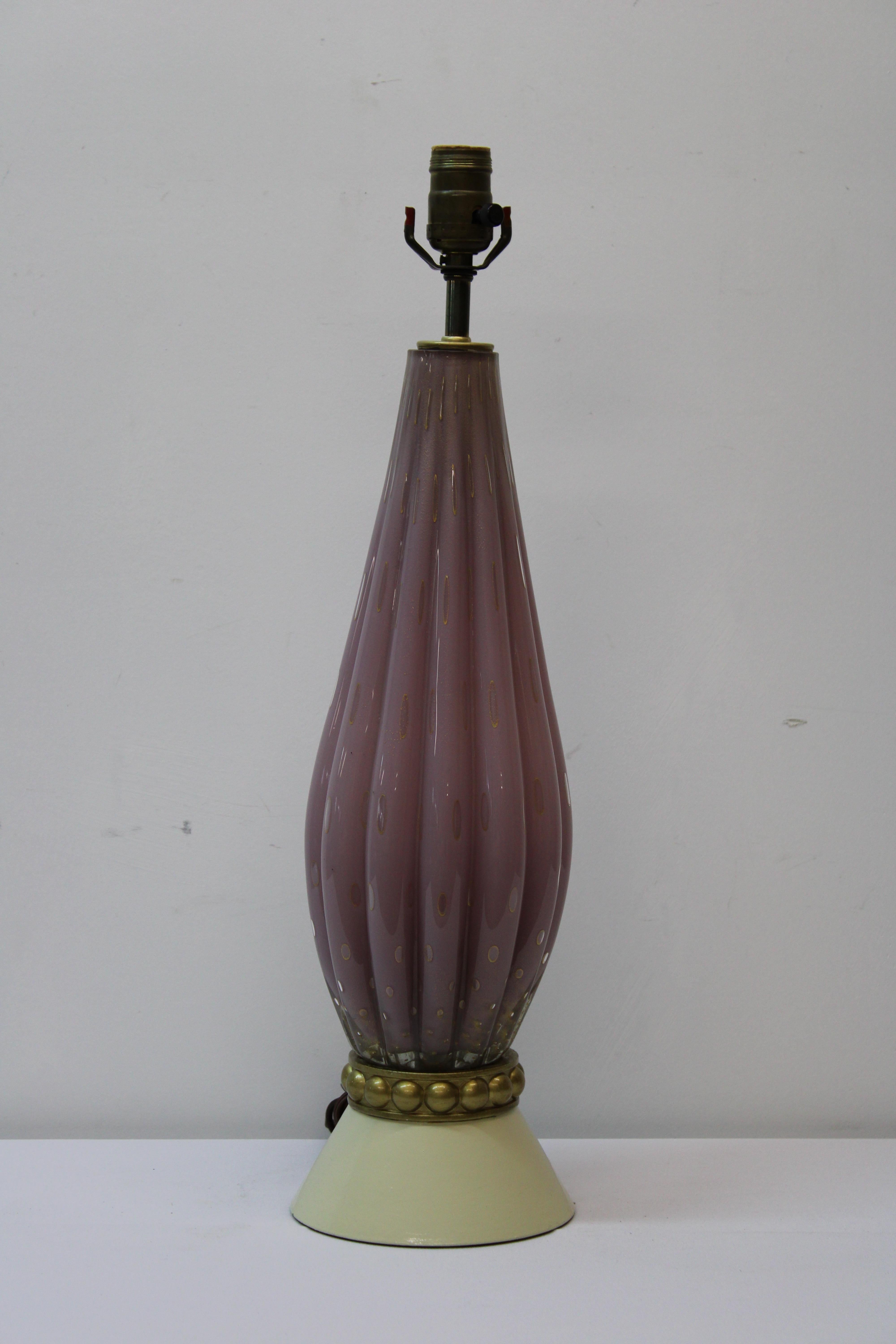 C. 20th century

Beautiful Murano purple & gold table lamps By Alfredo Barbini

These Lamps are adorable !