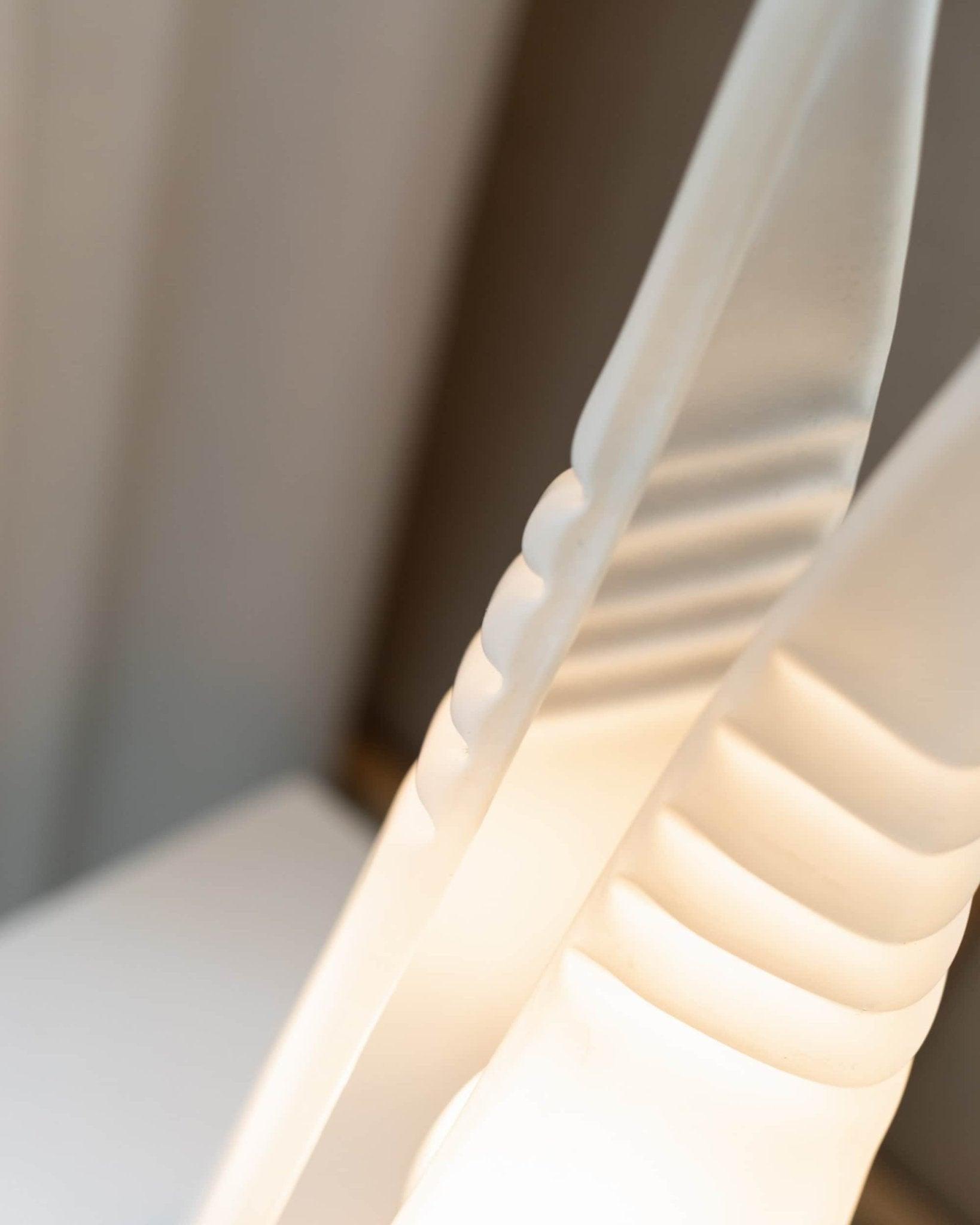 Italian Murano Pyramid Table Lamp In Frosted Glass Original Space Age Design Italy, 70s For Sale