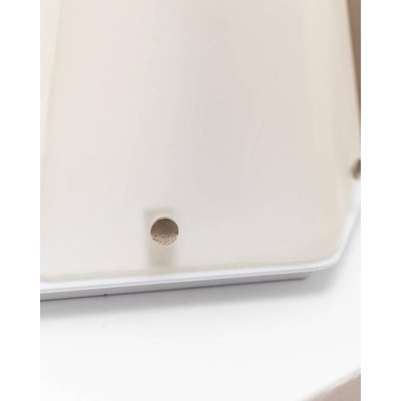 Murano Pyramid Table Lamp In Frosted Glass Original Space Age Design Italy, 70s For Sale 2