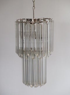 Murano Quadriedri Chandelier 44 Transparent Prism