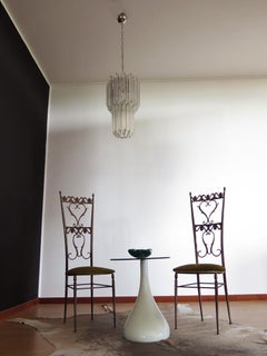 Murano quadriedri chandelier - 46 trasparent prism