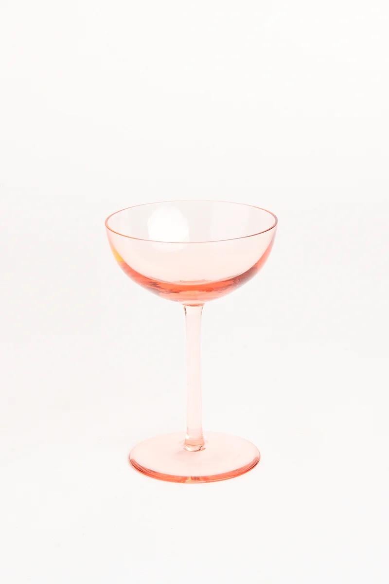 Ensemble de six coupes de cocktail/champagne arc-en-ciel en verre de Murano 3