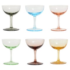 Murano Rainbow Petite Cocktail Glasses Set of Six