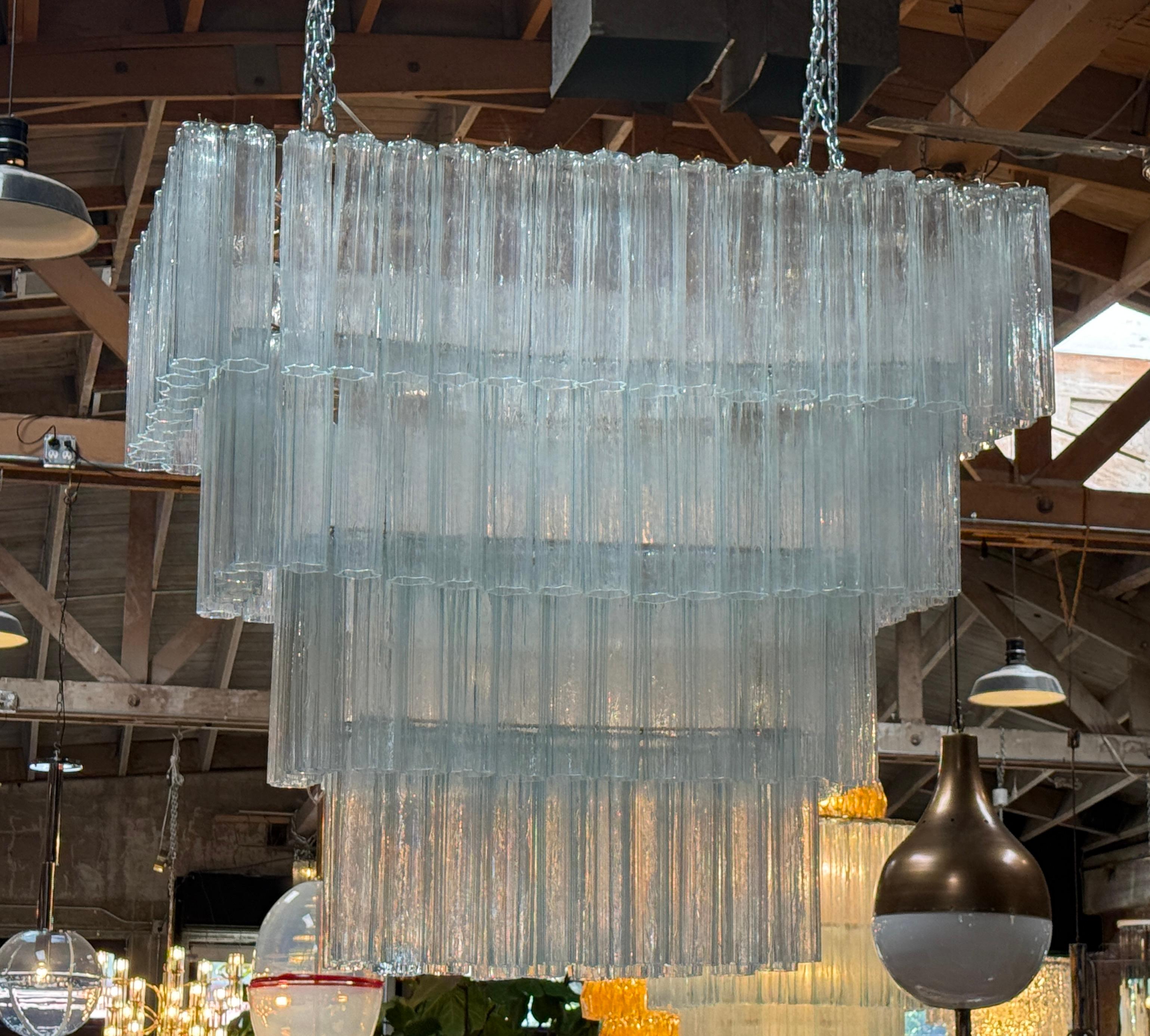Mid-Century Modern Murano Rectangular Chandelier. 148 