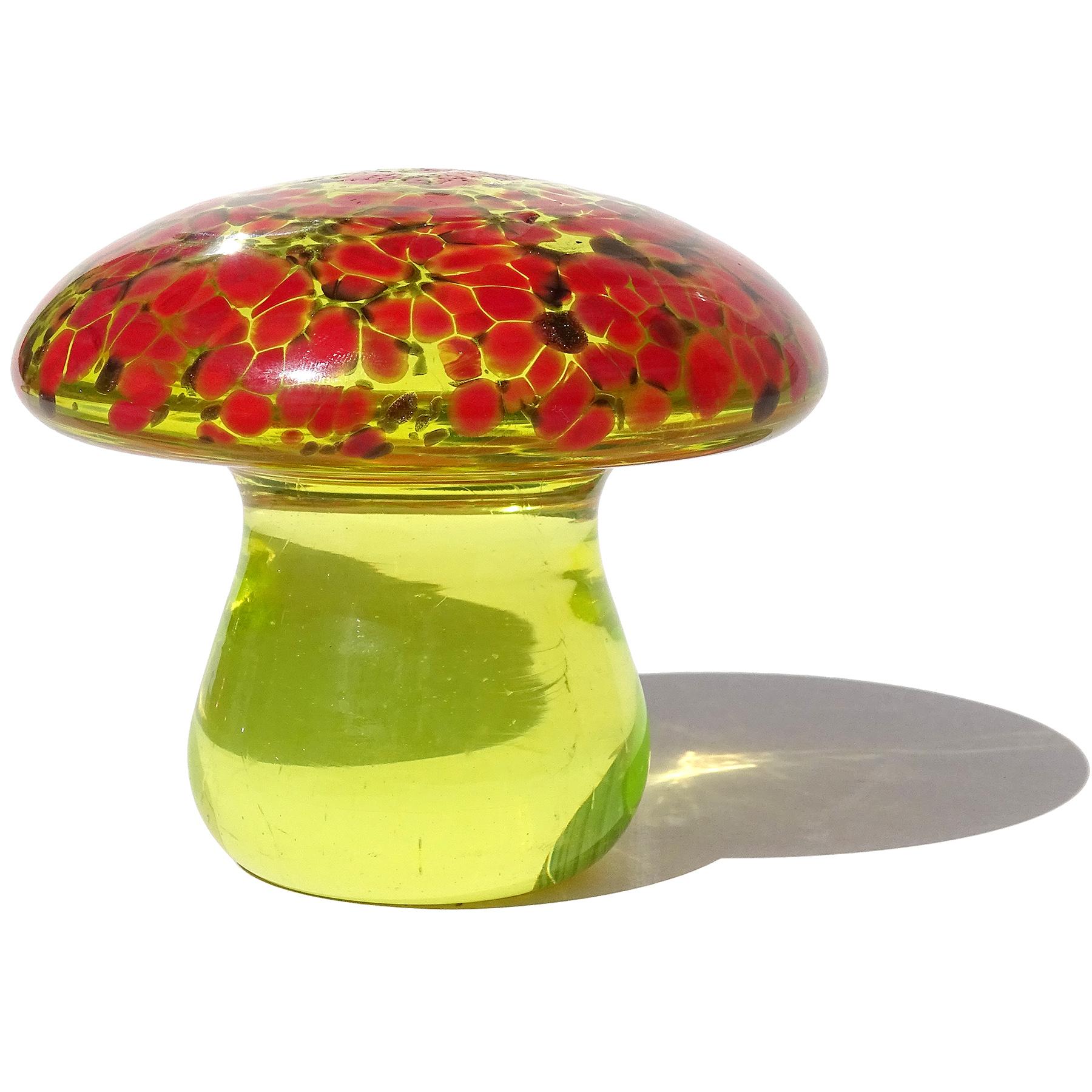 glass mushroom paperweight