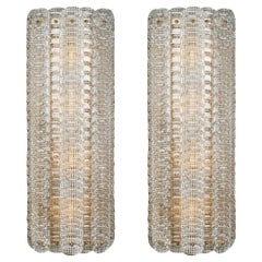 Murano “Reticello” Glass Sconces