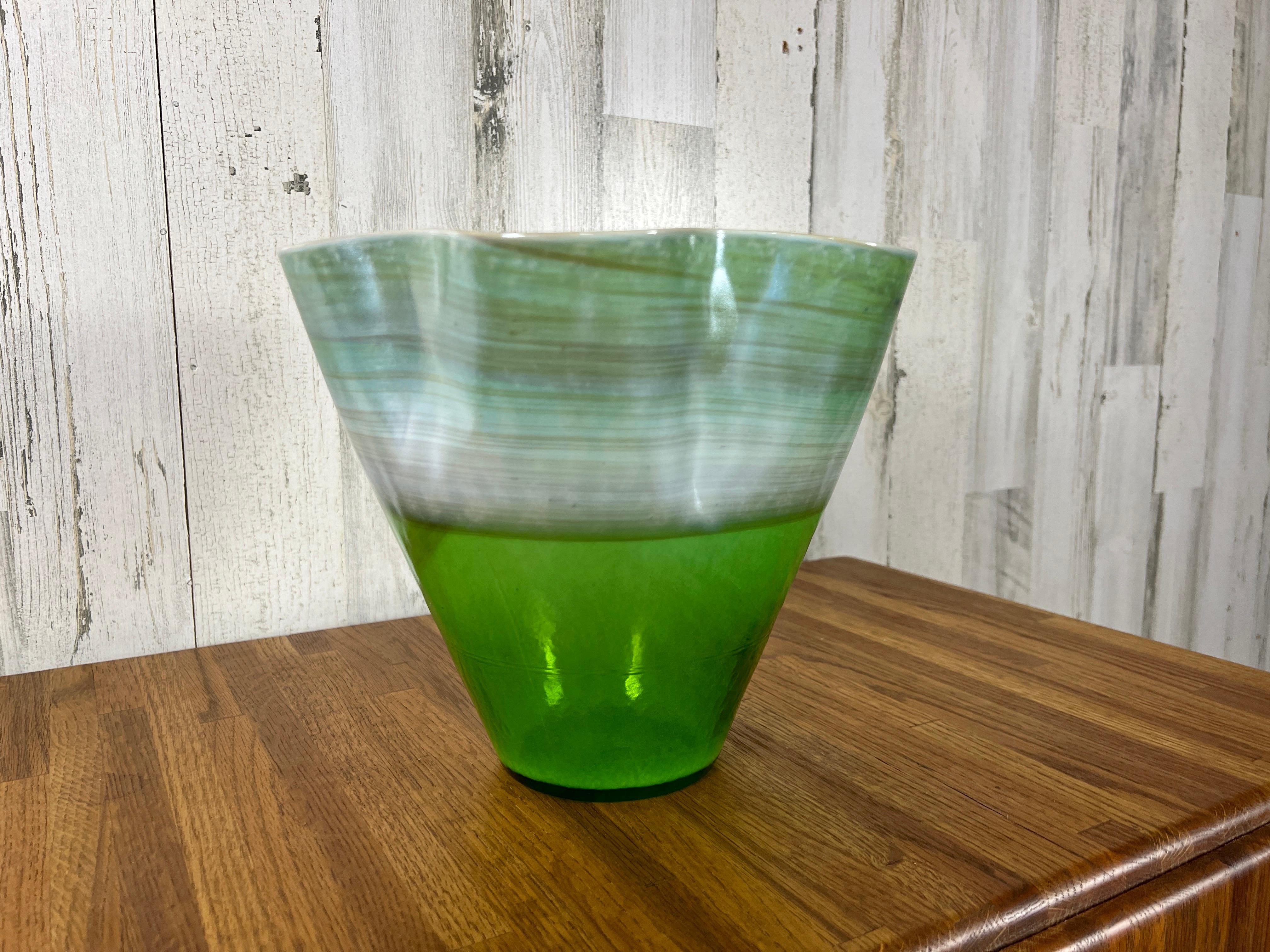  Murano Bandglas Vase  (Italienisch) im Angebot