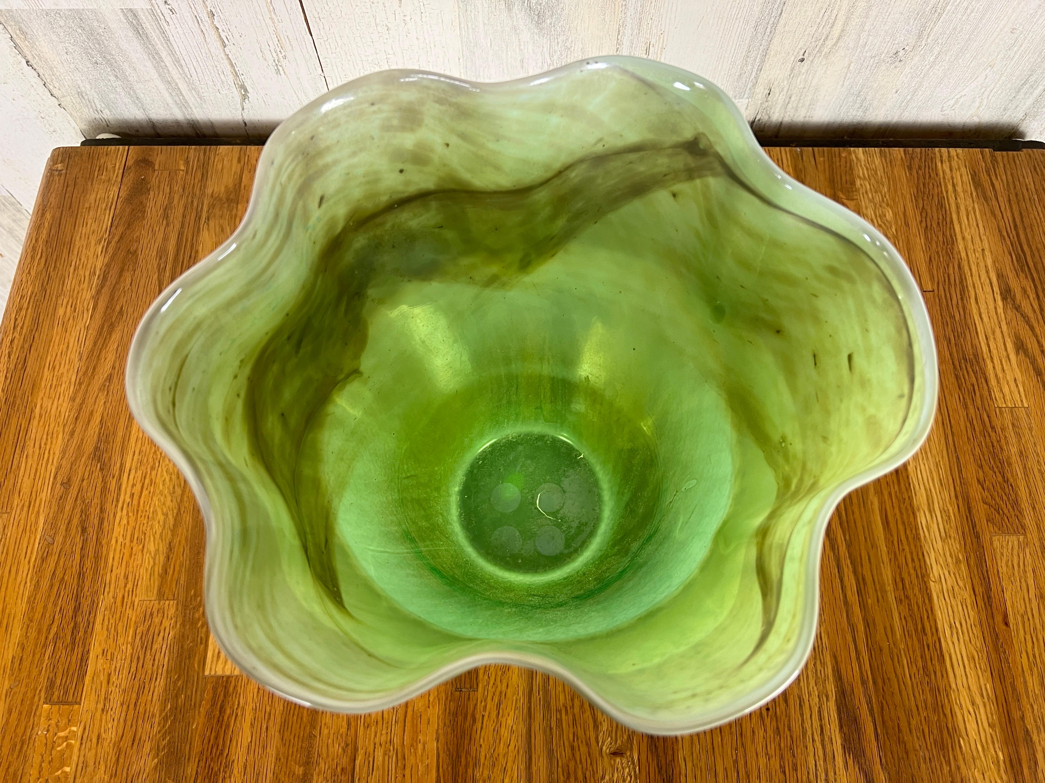  Murano Bandglas Vase  (Glas) im Angebot