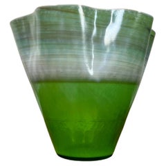 Vintage  Murano Ribbon Glass Vase 
